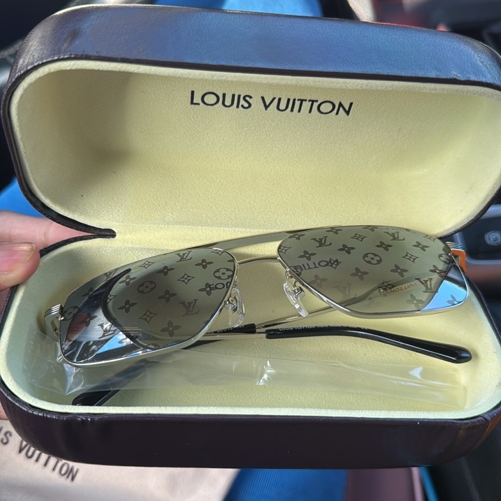 Louis Vuitton Black Glasses with Stylish Metallic Frame